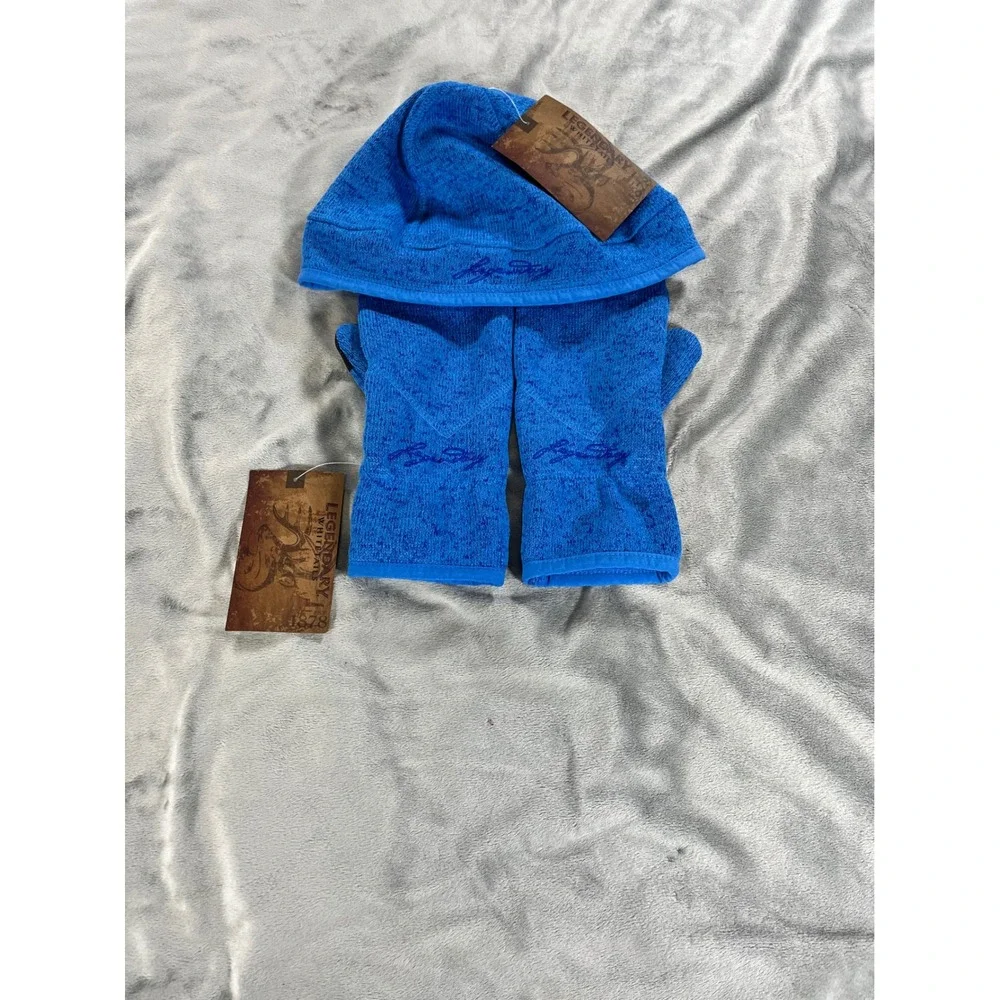 Legendary‎ Whitetails Blue Beanie One Size and Mittens Small Set NWT